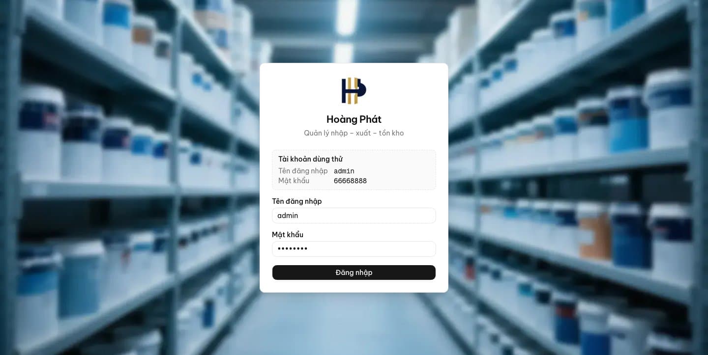 Giao diện Hoàng Phát